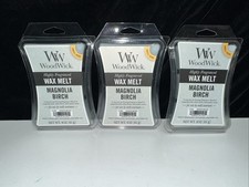 LOT OF 3-WoodWick Wax Melts MAGNOLIA BIRCH FREE SHIPPING Wood Wick