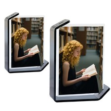 4x6inch 2 Pack Acrylic Picture Frames L Shaped Floating Frame  Double Sided Fr...