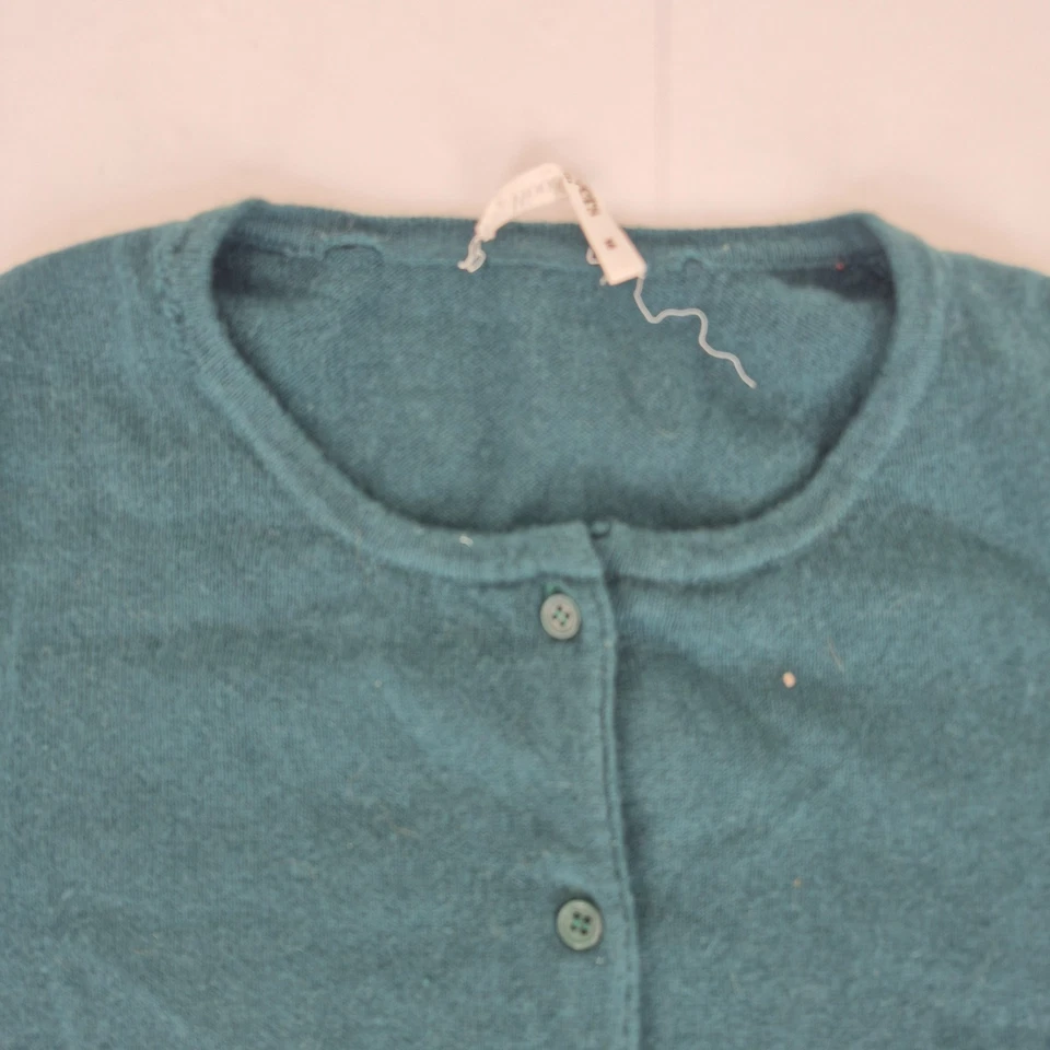 Cárdigan WOOLOVERS Medio Verde Mujer Lana Merino Cachemira Cuello Redondo Tejido Foto 2 de 4