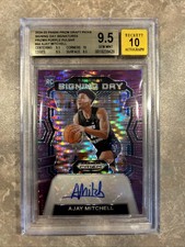 2024 Panini Prizm DP Auto Ajay Mitchell Purple Pulsar RC #’d/15 BGS 9.5/10