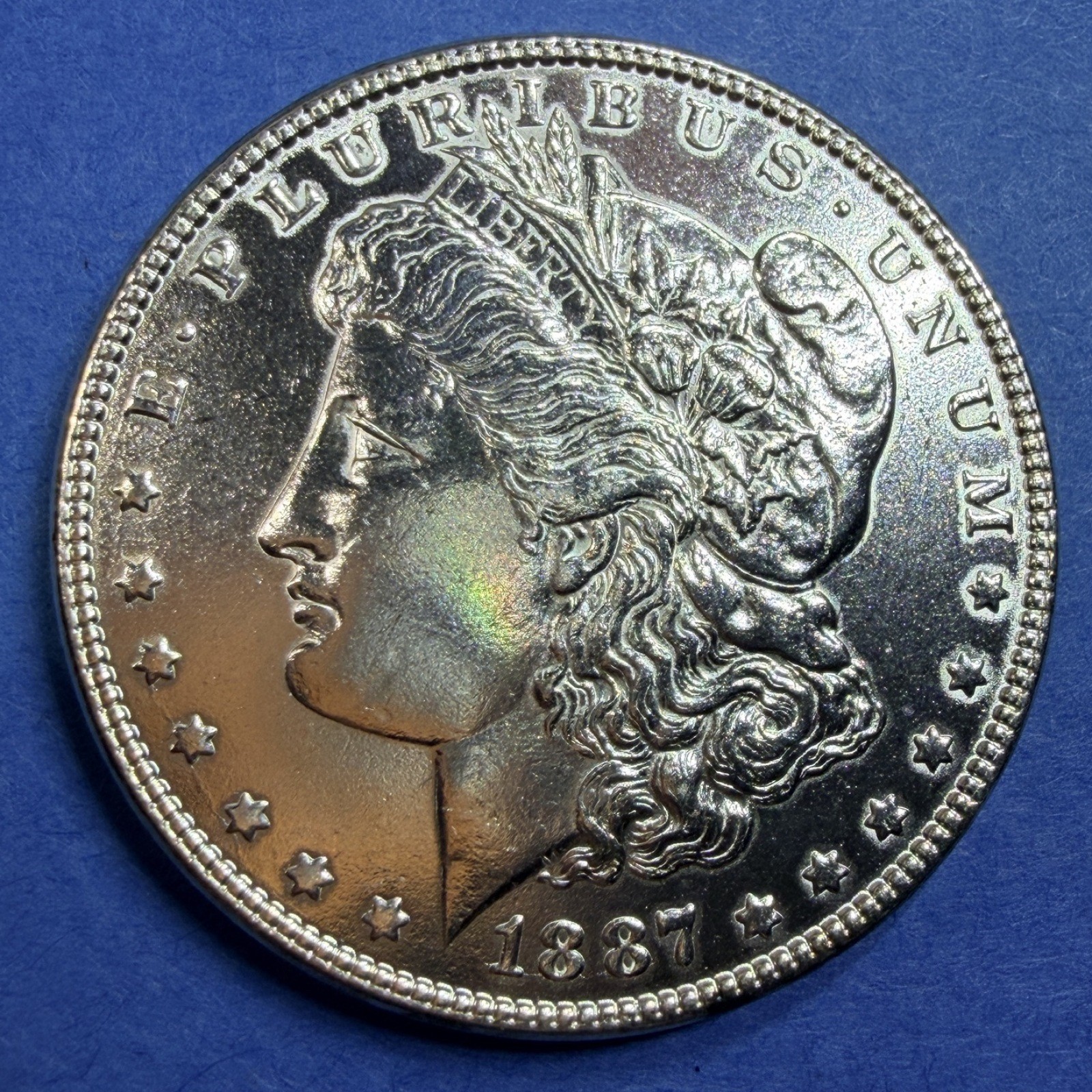 1887 Morgan Silver Dollar $1 BU Philadelphia Mint 90% Silver US Coin