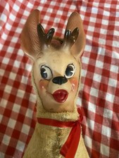 Vintage 50s Rubber Face Plus Reindeer Columbi...