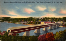 Longest Covered Bridge In The World Hartland New Brunswick Canada Postcard