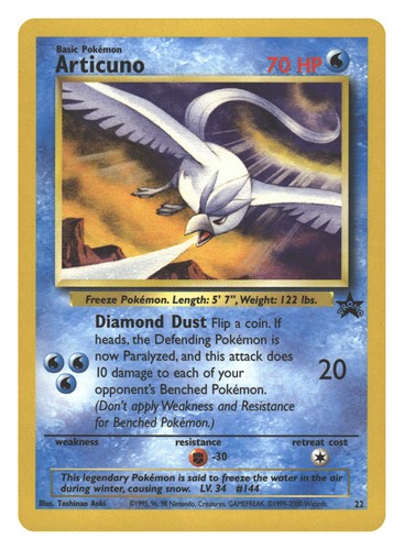 Articuno (22) 22/53 NM WoTC Promo