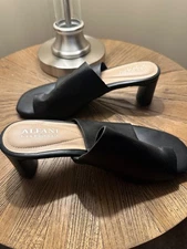alfani step flex black leather in excellent condition  size 7.5