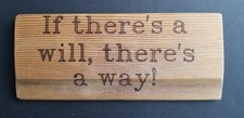 Custom made Personalized wood sign using " YOUR WORDS". 5 1/2" X 13 1/2"