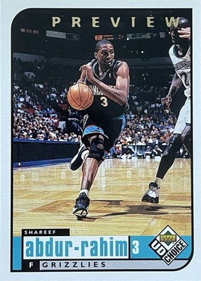 1998-99 Upper Deck UD Choice Preview SHAREEF ABDUR-RAHIM Vancouver Grizzlies