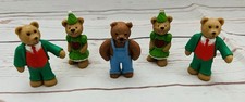 Vintage Teddy In My Pocket, 1990  s, M.E.G Bear, Teddy Bear Bundle X 5 Figures B6