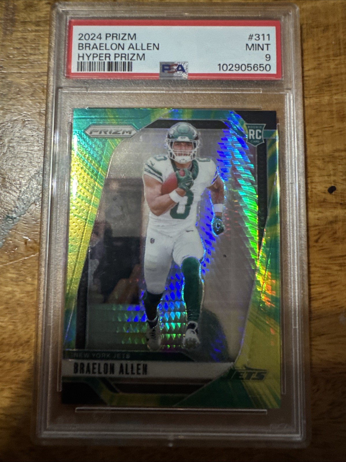 2024 Panini Prizm Rookies Braelon Allen #311 Hyper Prizm /180 (RC) PSA 9