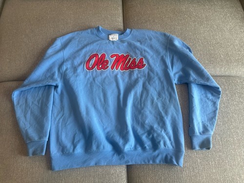Men’s Ole Miss Rebels Champion Sweatshirt XL Light Blue
