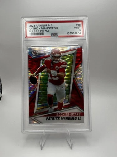 2021 Panini Rookies & Stars Pulsar Prizm PSA 9 Patrick Mahomes II Chiefs #68