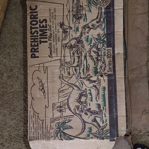 Louis Marx & Co. Prehistoric Times Series-1000 Vintage Dinosaur Figures Plastic