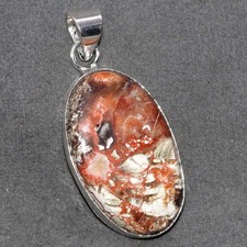 Money Agate 925 Silver Plated Pendant 1.6