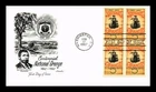 US COVER NATIONAL GRANGE CENTENNIAL FDC SCOTT 1323 BLOCK OF 4 ARTMASTER CACHET
