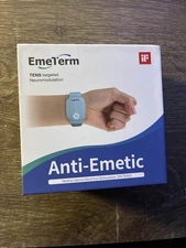 EmeTerm FDA-Cleared Relieve Vomit Nausea Electrode Stimulator Wristband (Black)