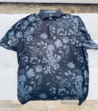 Puma Cobra Golf TOUR Issue Performance Polo Large Rare Black Floral