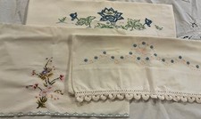 Vintage lot Needle Point, Embroidery, Cross Stitch pieces for upcycle great