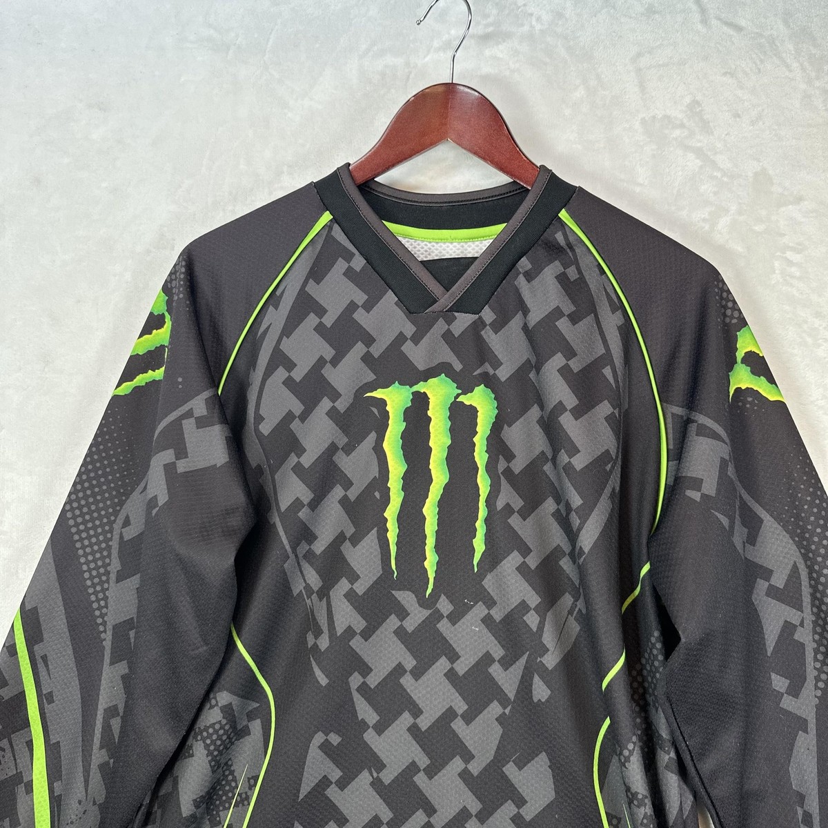 ONeal Jersey Shirt Mens Small Black Monster Mayhem Motocross MX Dirt Bike Racing View 2