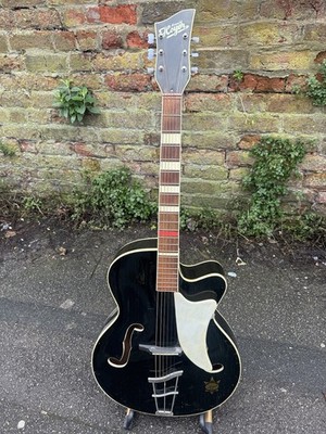 VINTAGE 50er ARNOLD HOYER ORIGINAL ARCHTOP HALBHOHLE AKUSTIKGITARRE.