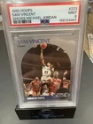 1990 NBA Hoops Sam Vincent ft. Michael Jordan w/ #12 jersey card# 223 PSA 9 MINT