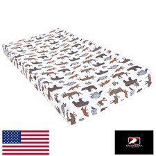 Hudson Baby Unisex Changing Pad Cover Animal Adventure, Soft  Easy Clean