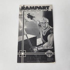 Rampart Sega Genesis Game Authentic Cartridge & Manual - CLEANED & TESTED!