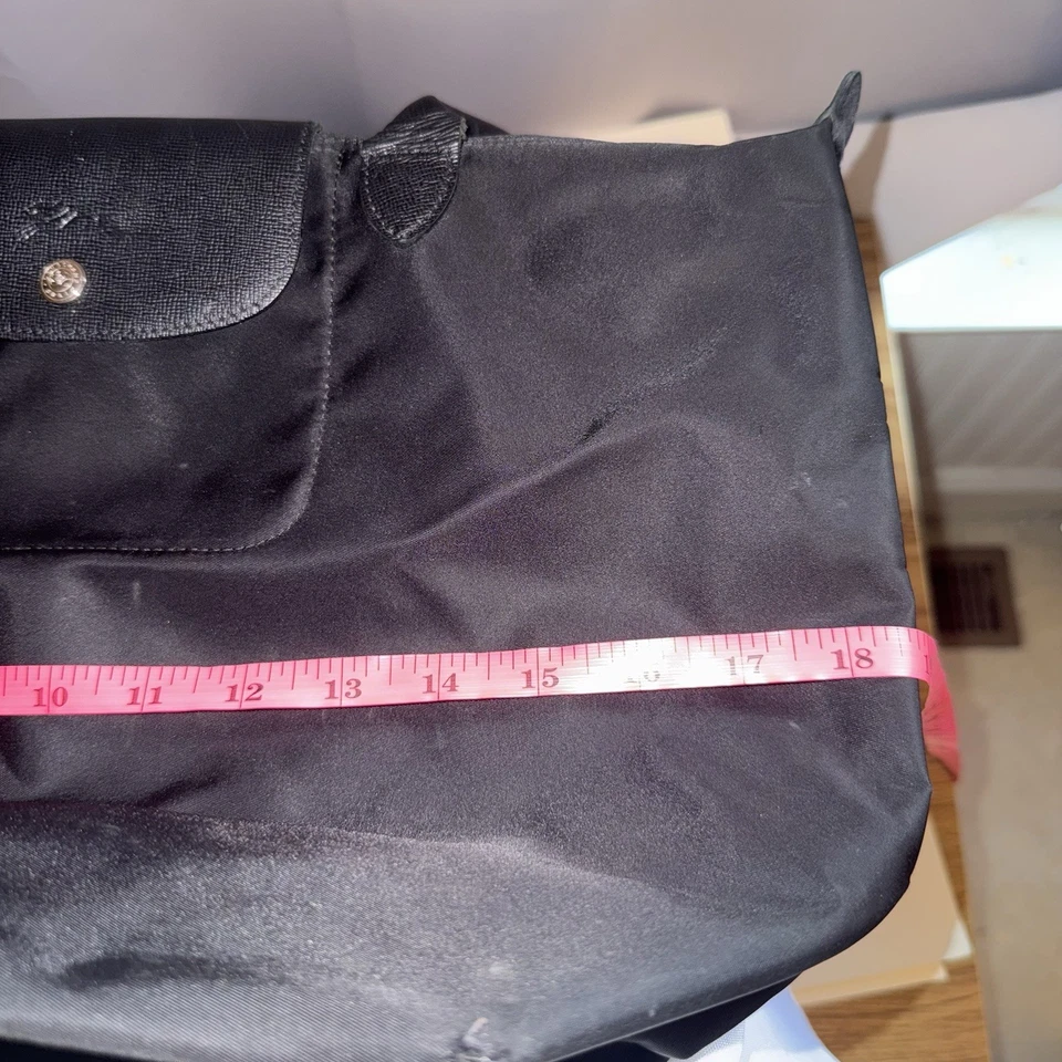 Longchamp Le Pliage Modele Depose Black Nylon Leather Large Shoulder Tote Bag - Image 2 of 4