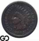 1882 Indian Head Cent Penny, Scarce Date