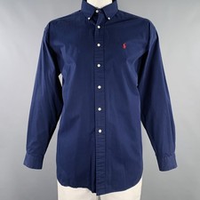 RALPH LAUREN Size XL Blake Navy Cotton Button Down Long Sleeve Shirt