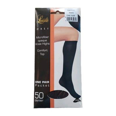 3 pairs of levante microfiber Moka knee high comfort top dali knee highs 50 den