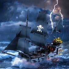 Piratenschiff Black Sorcerer Klemmbausteine 1424 Teile Black Pearl