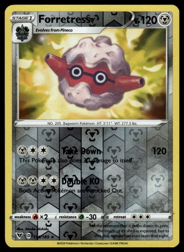 Pokemon Forretress Reverse Holofoil SWSH04: Vivid Voltage - 114/185 LP