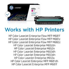 HP 655A MAGENTA TONER CARTRIDGE  WORKS WITH HP COLOR LASERJET ENTERPRISE -