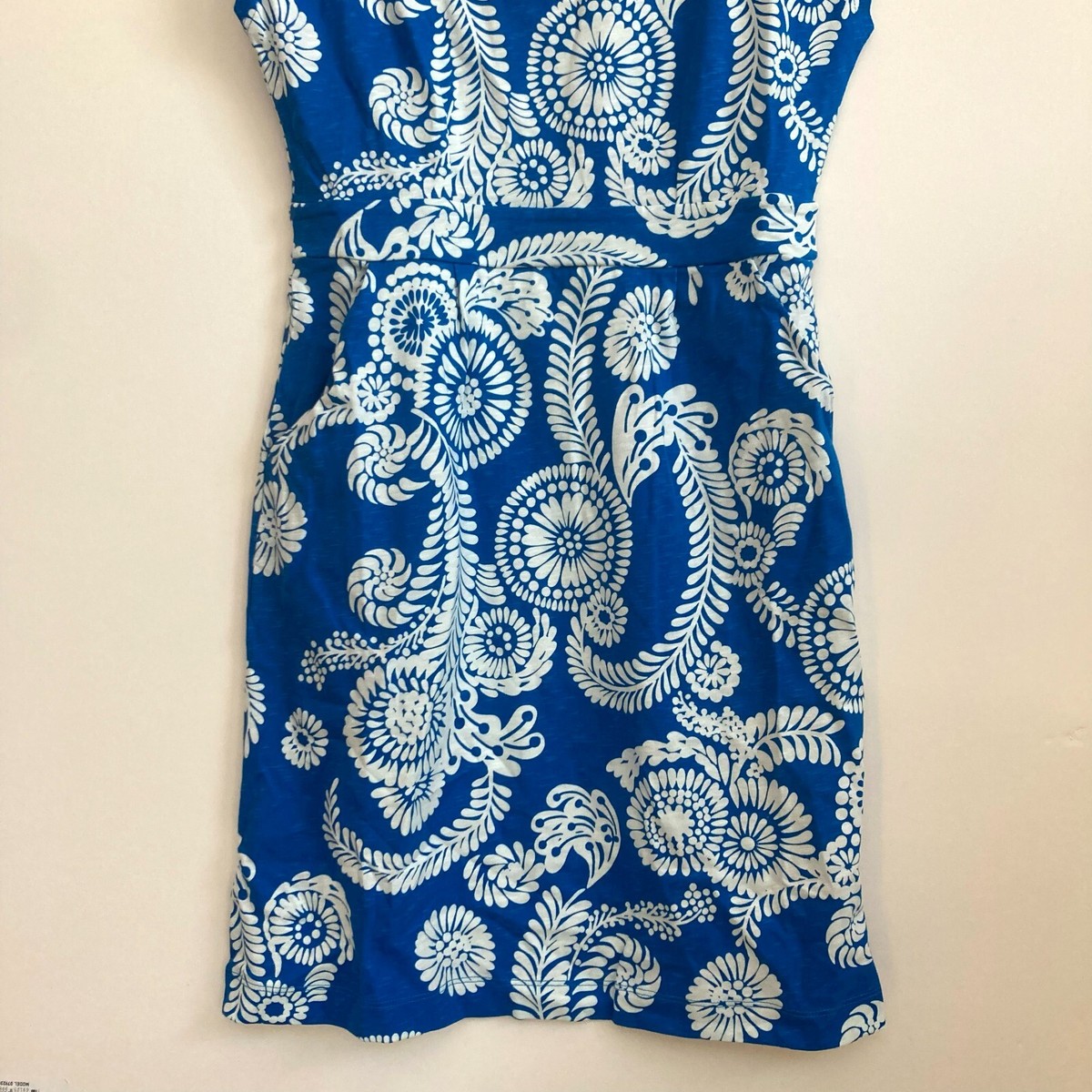 NEW BODEN Florrie Jersey Dress size 6P 6 Petite Indigo Bunting Abstract  Floral