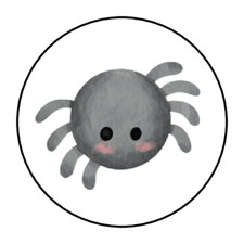 Cute Halloween envelope seals stickers, labels, tags, spider fall, autumn