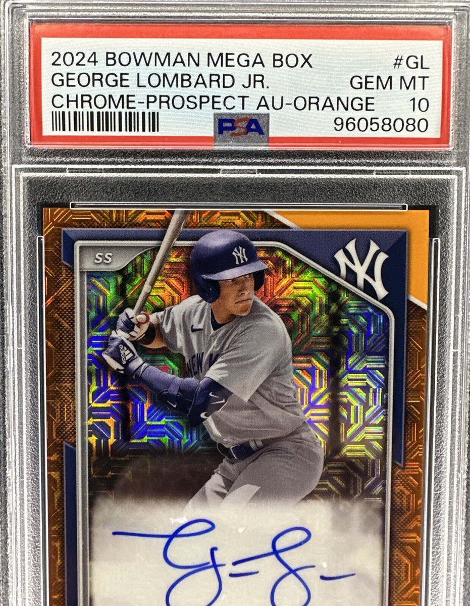 GEORGE LOMBARD JR. 2024 BOWMAN CHROME MEGA ORANGE REFRACTOR ROOKIE