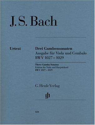 3 Gamben-Sonaten BWV1027-1029  Bach - Ausgabe für Viola und Klavier PORTOFREI !