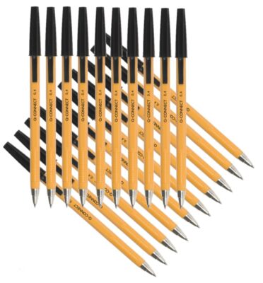 Q-Connect Ballpoint Pen Fine Black (Pack of 20) 0.4 ballpoint Black