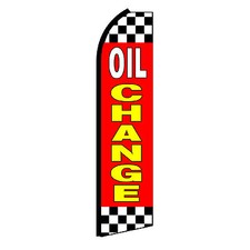 Oil Change Flag Flutter Feather Banner Swooper