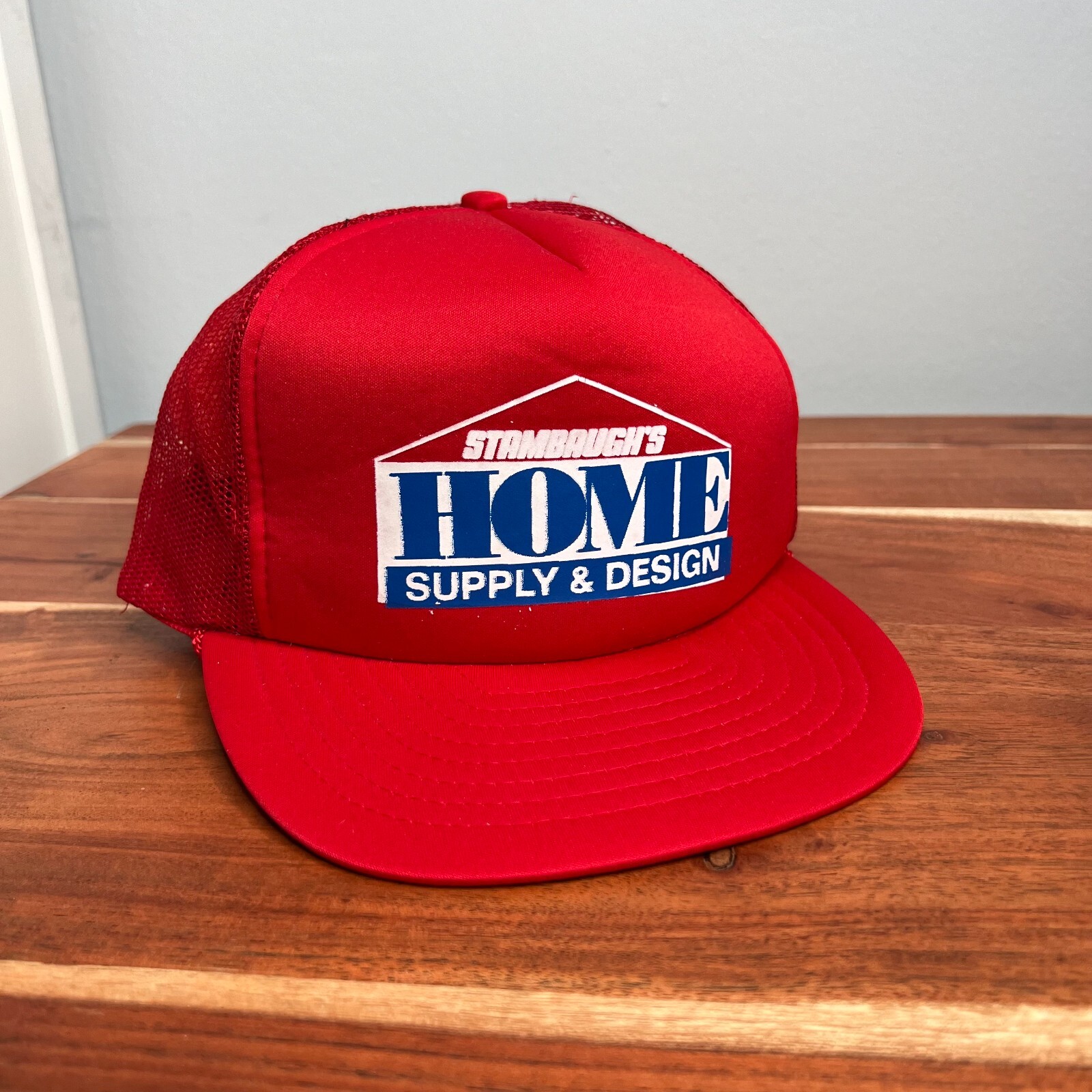 Vintage Construction Snapback Hat Stanbaugh's Hom… - image 1