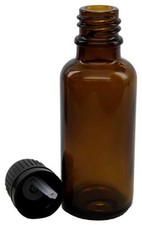 30 ml 1 oz 200pk Amber Glass Essential Oil Bottle w/Euro Dropper Cap