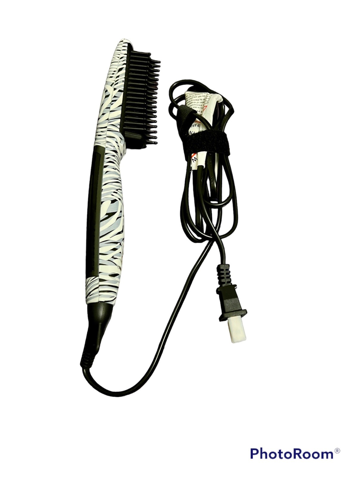 Calista Heated Hair Brush TrianglPRO Triangl Pro Detailer Zebra Print