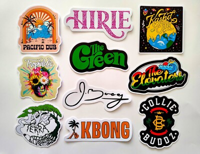 Modern Reggae Sticker Set (10) Collie Buddz K Bong Hirie Pacific Dub Elovaters