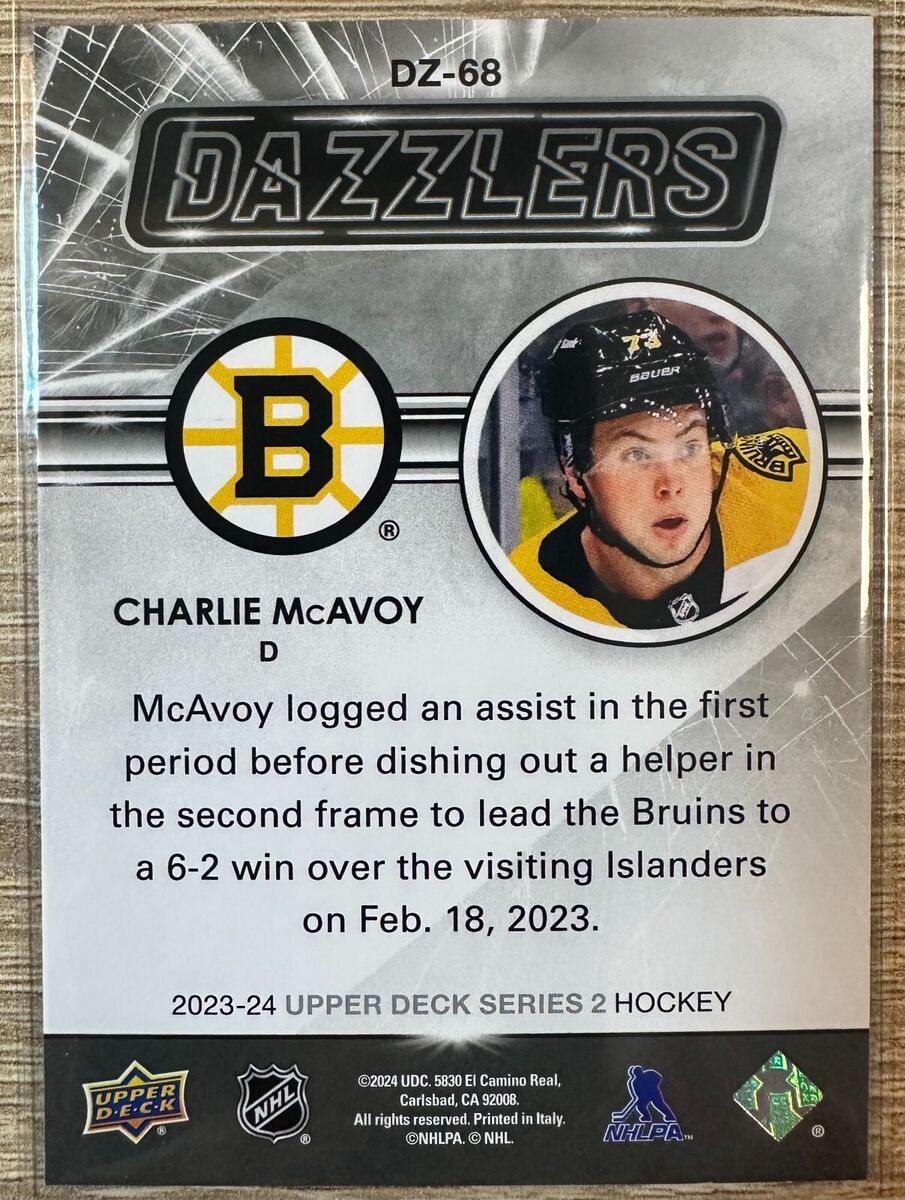 CHARLIE McAVOY 2023-24 UPPER DECK SERIES 2 BLUE DAZZLERS SP CHARLIE McAVOY 2023-24 UPPER DECK SERIES 2 BLUE DAZZLERS SP