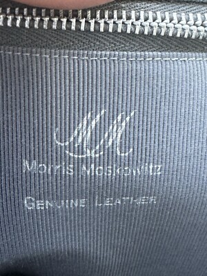 Vintage Morris Moskowitz Grey Leather Purse HandBag Case Travel