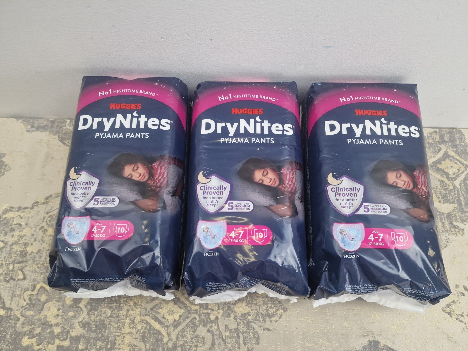 Huggies DryNites, Girls’ Pyjama Pants - Sizes 4-7 Years (30 Pants) - Unbeatable