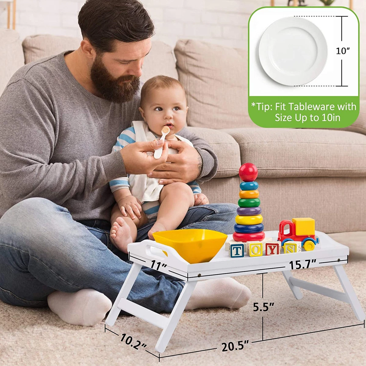 Breakfast tray with sale legs