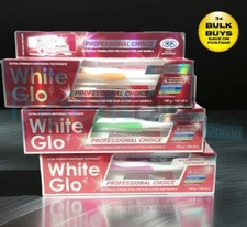 3x White Glo Professional Choice Whitening Toothpaste 150g BULK BUYS