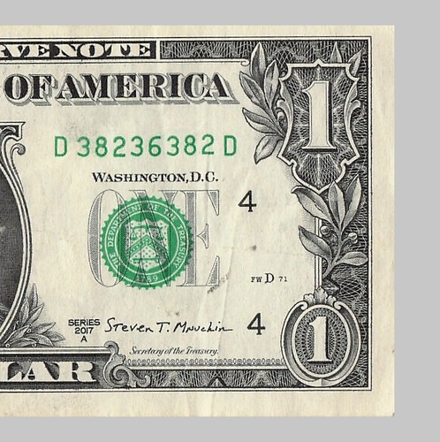 Big Bookend 382s Fancy Serial Number One Dollar Bill D382 36 382D - Picture 6 of 11