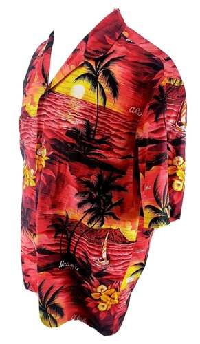 Authentic Royal Creations Men's Aloha Shirt 2XL Cotton Hawaiian Casual